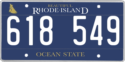 RI license plate 618549