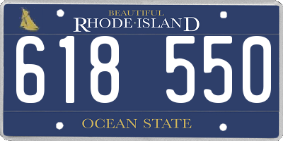 RI license plate 618550