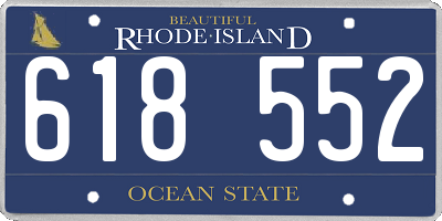 RI license plate 618552