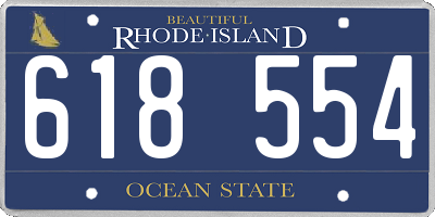 RI license plate 618554