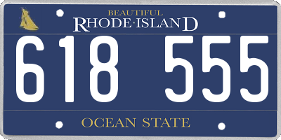 RI license plate 618555