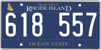 RI license plate 618557