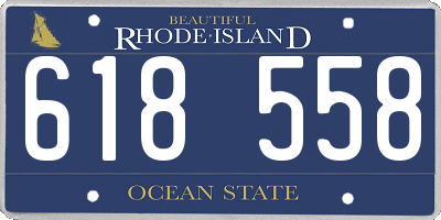 RI license plate 618558