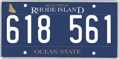 RI license plate 618561