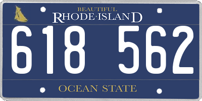 RI license plate 618562