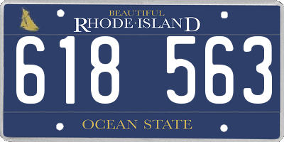 RI license plate 618563