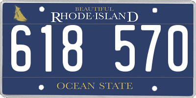 RI license plate 618570