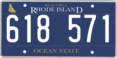 RI license plate 618571
