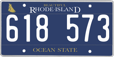 RI license plate 618573