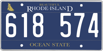 RI license plate 618574