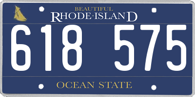 RI license plate 618575