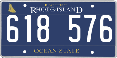 RI license plate 618576