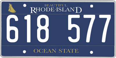 RI license plate 618577