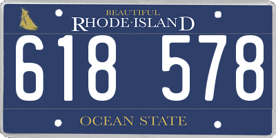 RI license plate 618578