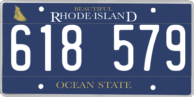 RI license plate 618579