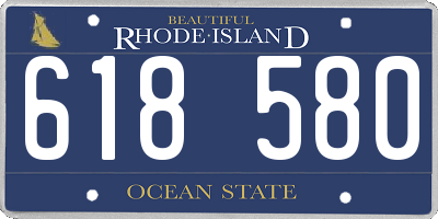 RI license plate 618580