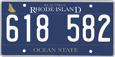 RI license plate 618582