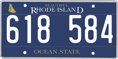 RI license plate 618584