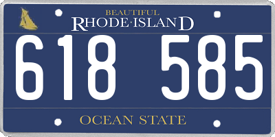 RI license plate 618585