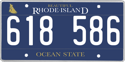 RI license plate 618586