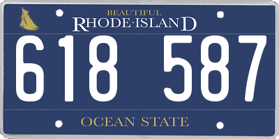 RI license plate 618587