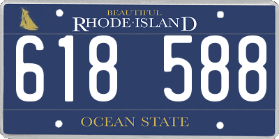 RI license plate 618588
