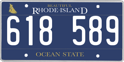 RI license plate 618589