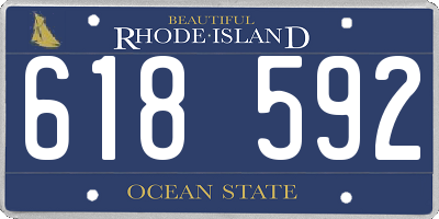 RI license plate 618592