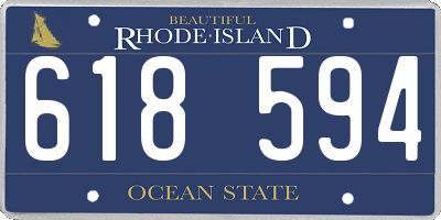 RI license plate 618594