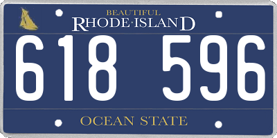 RI license plate 618596