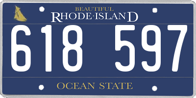 RI license plate 618597