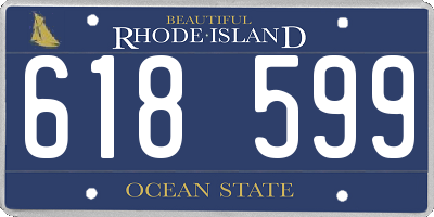 RI license plate 618599