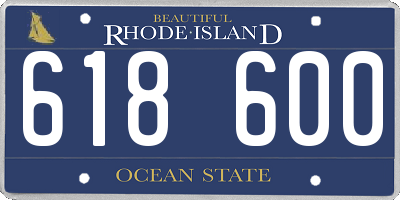 RI license plate 618600