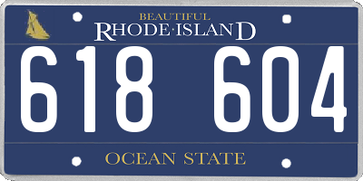 RI license plate 618604