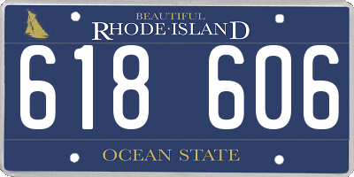 RI license plate 618606