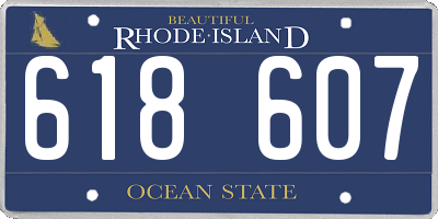 RI license plate 618607
