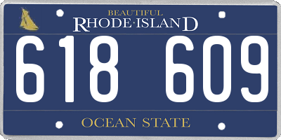 RI license plate 618609
