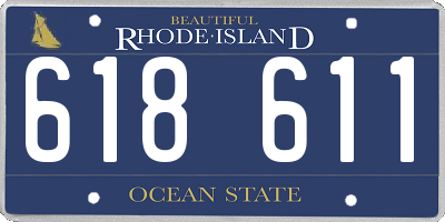 RI license plate 618611