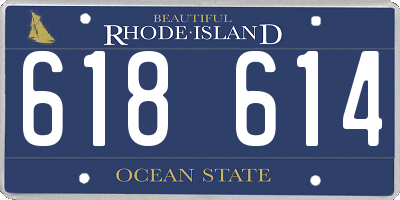 RI license plate 618614