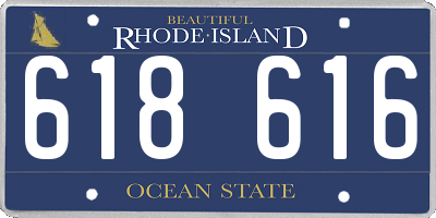 RI license plate 618616