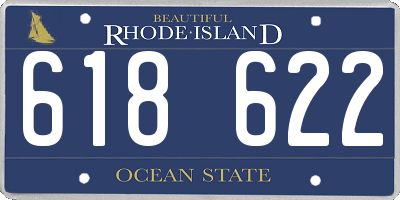 RI license plate 618622