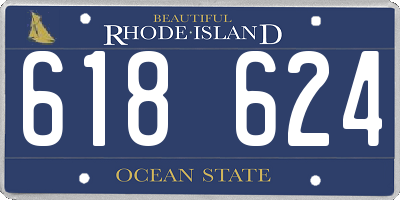 RI license plate 618624