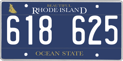RI license plate 618625