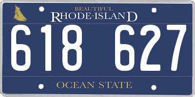 RI license plate 618627
