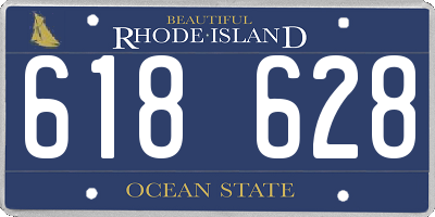 RI license plate 618628