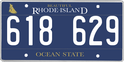 RI license plate 618629