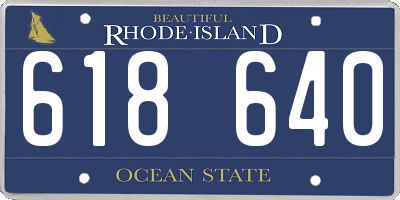 RI license plate 618640
