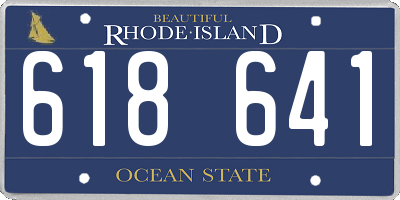 RI license plate 618641