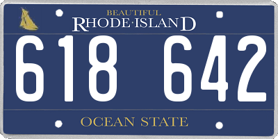 RI license plate 618642