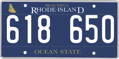 RI license plate 618650
